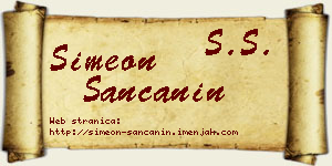 Simeon Sančanin vizit kartica